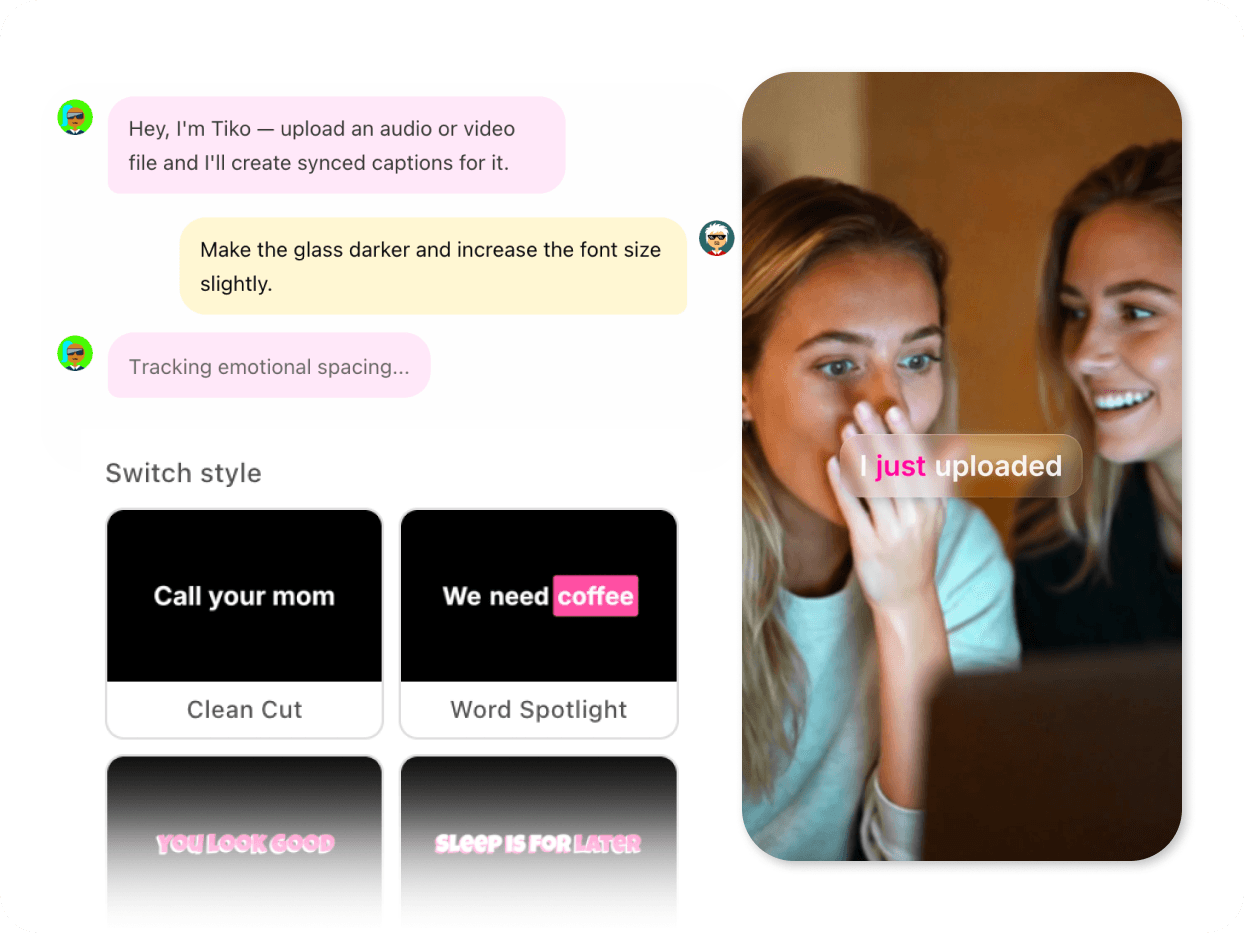 Audio and captions